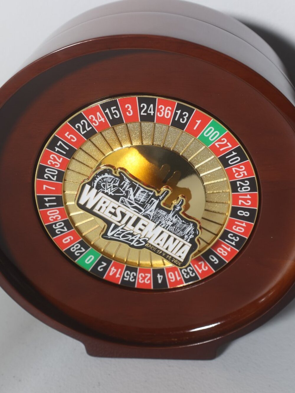 New 2026 WWE Wrestlemania 42 Las Limited Edition Vegas mini belt Roulette Wheel